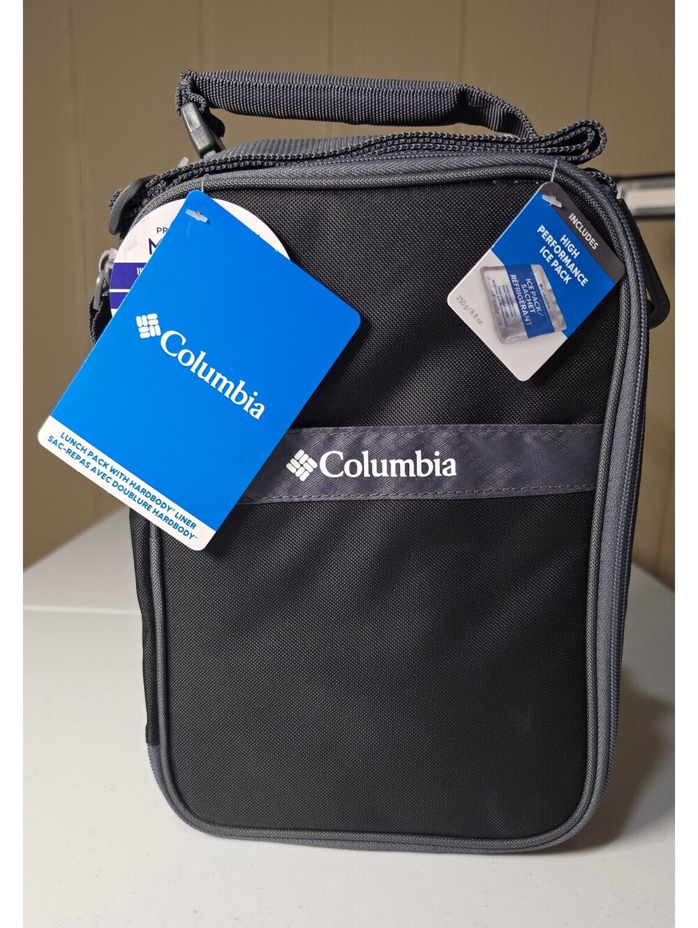 Columbia Black Soft Lunch Box Cooler Bag